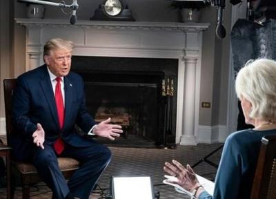 (ویدئو) عصبانیت ترامپ از سوالات مجری سی بی اس و ترک مصاحبه