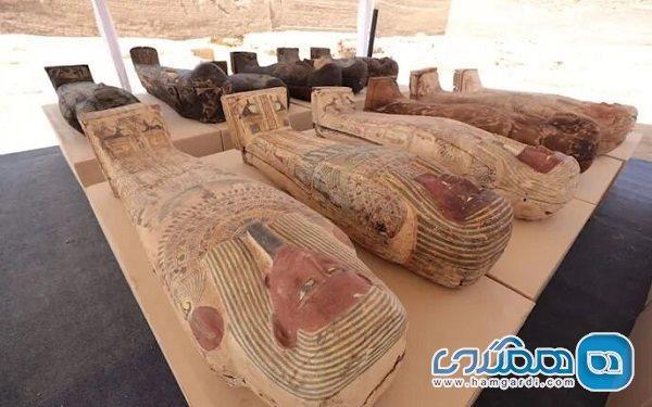 صدها تابوت چوبی و مجسمه برنزی 2500 ساله در گورستان باستانی سقاره کشف شد